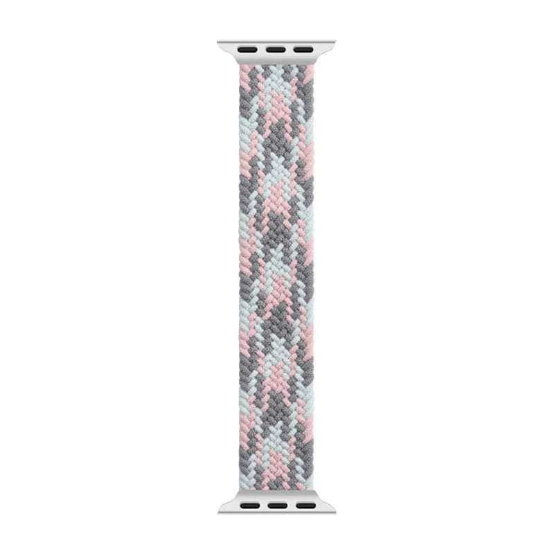 Wiwu Watch 49/46/45/44 Mm Braided Loop 155mm Strap - Grey+Pink+Blue - Tashqila Wiwu Watch 49/46/45/44 Mm Braided Loop 155mm Strap - Grey+Pink+Blue - Tashqila